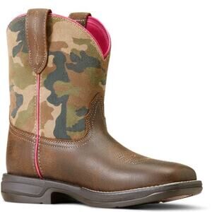 Ariat Anthem Shortie Myra Cowboy Boots Brown‎ Bomber Casually Camo 7.5B Western